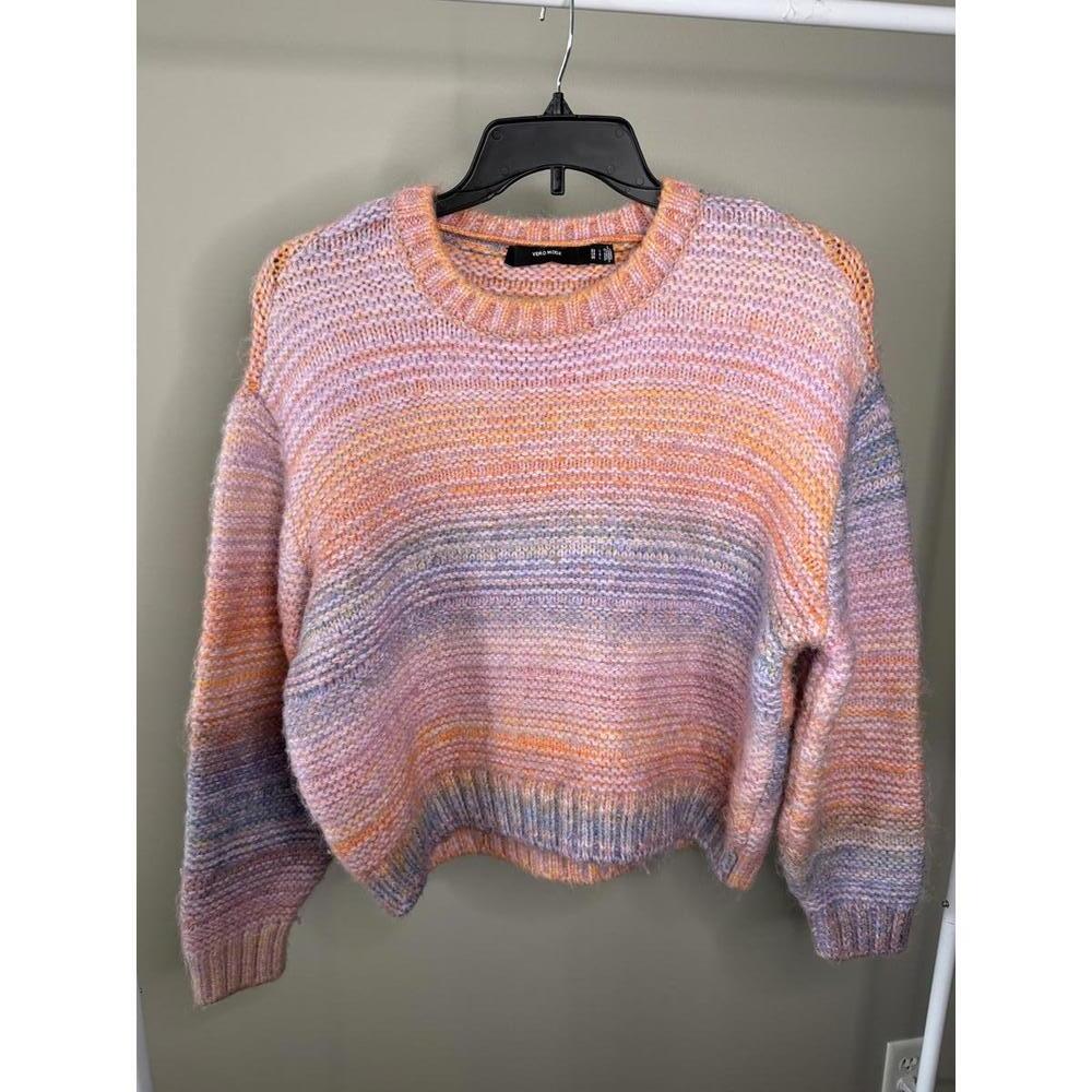 Vero Moda colorful striped chunky knit sweater